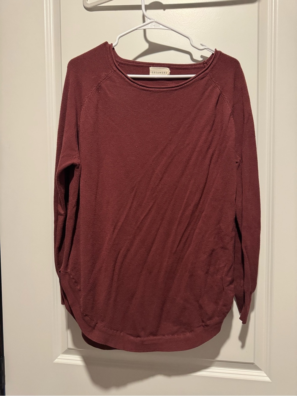 Dreamers Maroon Crewneck Top